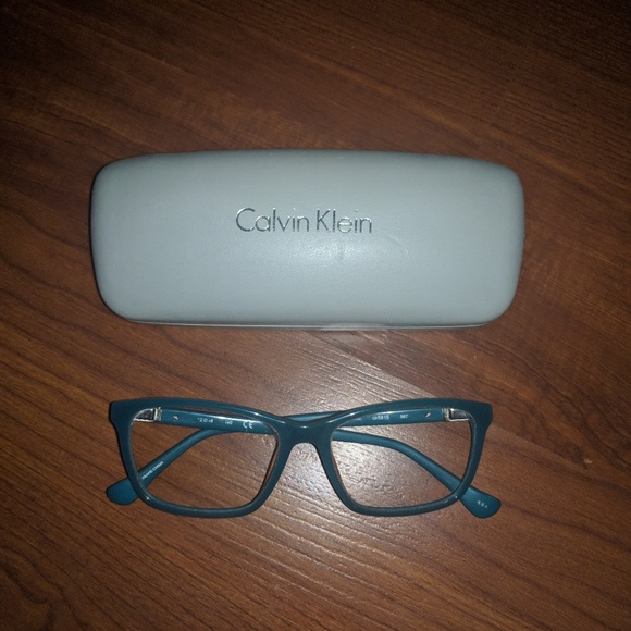 Calvin Klein Teal Glasses - Picture 2 of 8